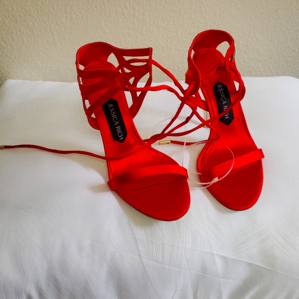 New Jessica Rich Satin Stiletto Heel Sandal